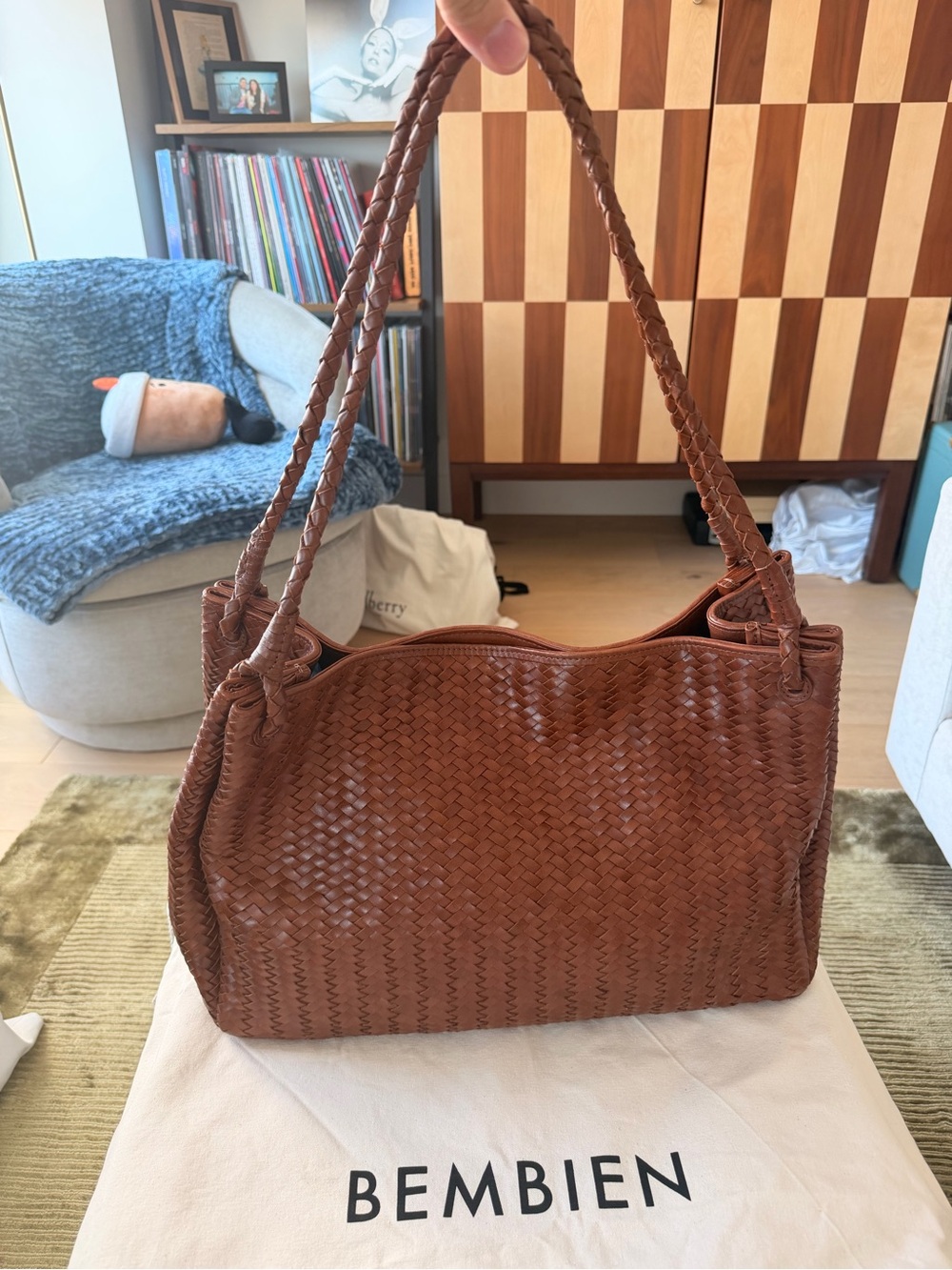 Bembien Woven Leather Lux Tote in Siena - Sold Out